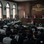 Ruang sidang di Pengadilan Negeri Denpasar saat putusan bersejarah kasus peracunan anjing di Bali.